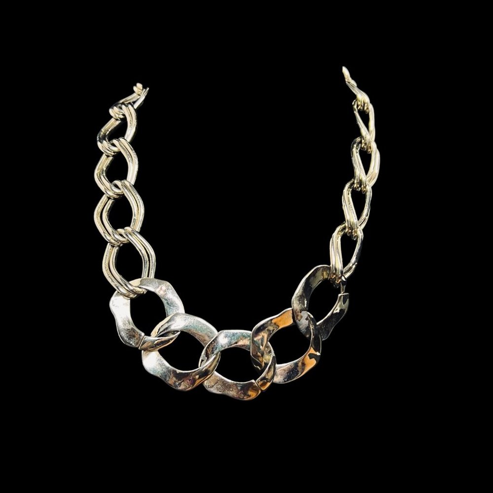 Vintage Gold Tone Chunky Chain Necklace (5104)